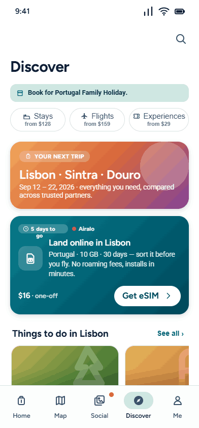 Kinetiq Discover: stays, flights and experiences priced for the trip already in the app